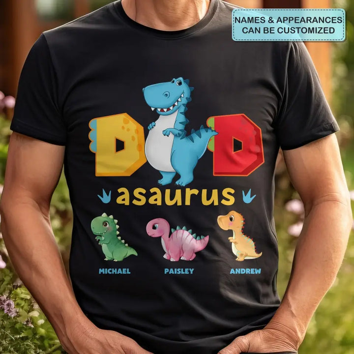 Dadasaurus - Personalized Custom T-shirt - Father's Day Gift For Dad, Grandpa
