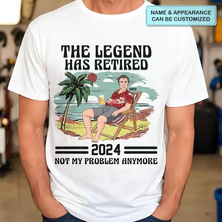 The Legend Has Retired - Personalized Custom T-shirt - Father's Day Gift For Dad, Grandpa