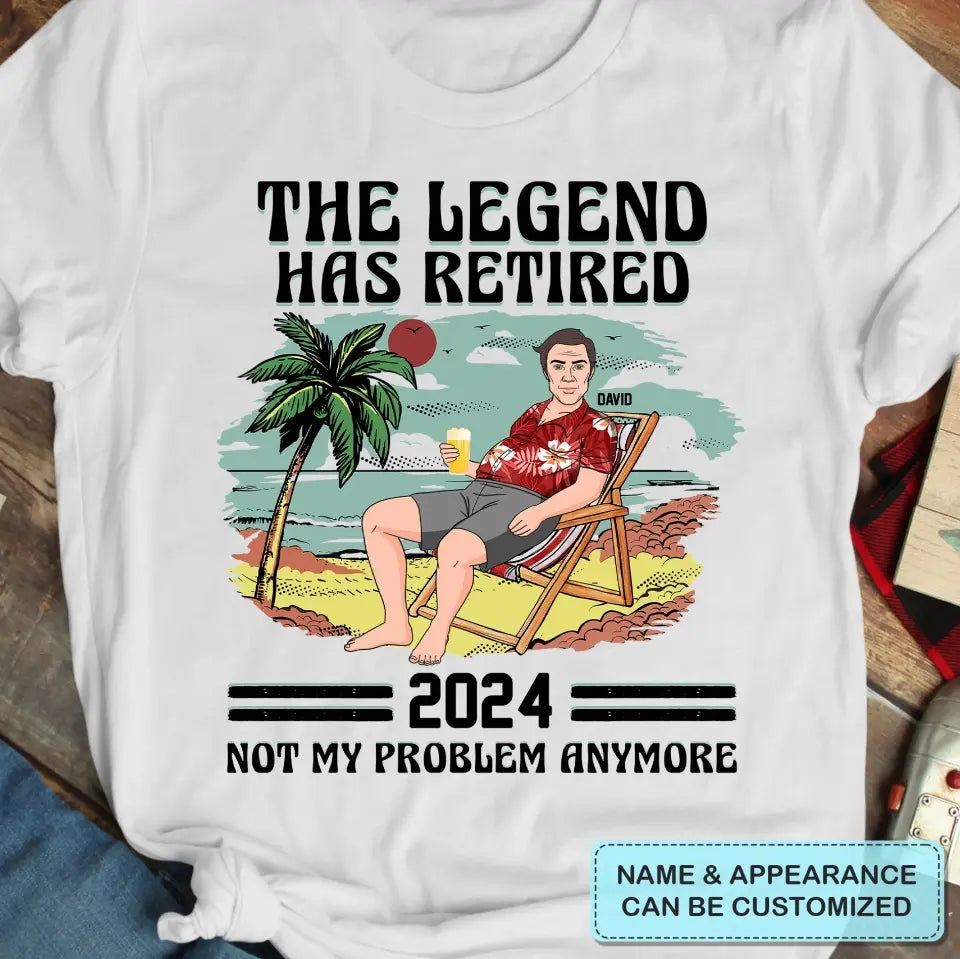The Legend Has Retired - Personalized Custom T-shirt - Father's Day Gift For Dad, Grandpa
