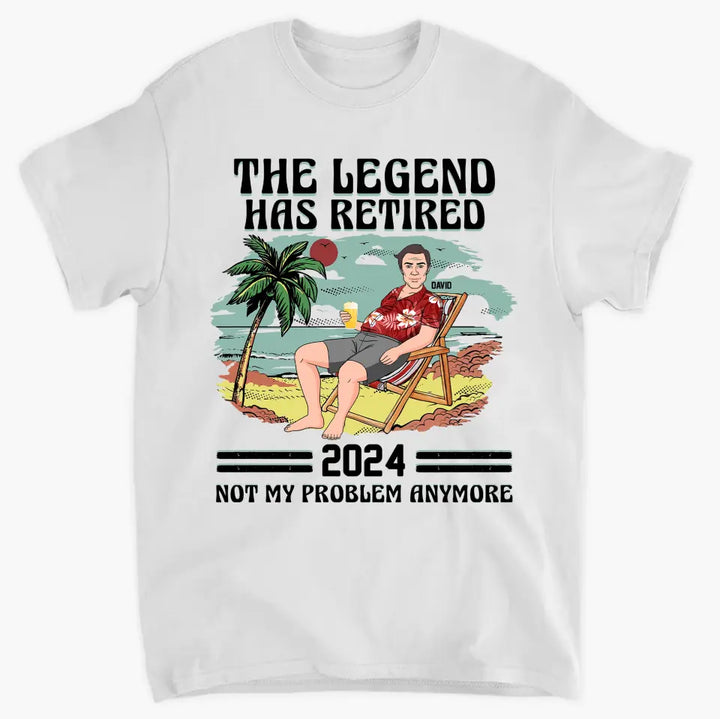 The Legend Has Retired - Personalized Custom T-shirt - Father's Day Gift For Dad, Grandpa