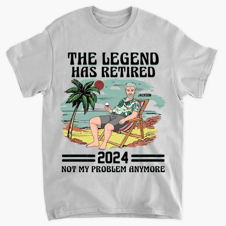 The Legend Has Retired - Personalized Custom T-shirt - Father's Day Gift For Dad, Grandpa