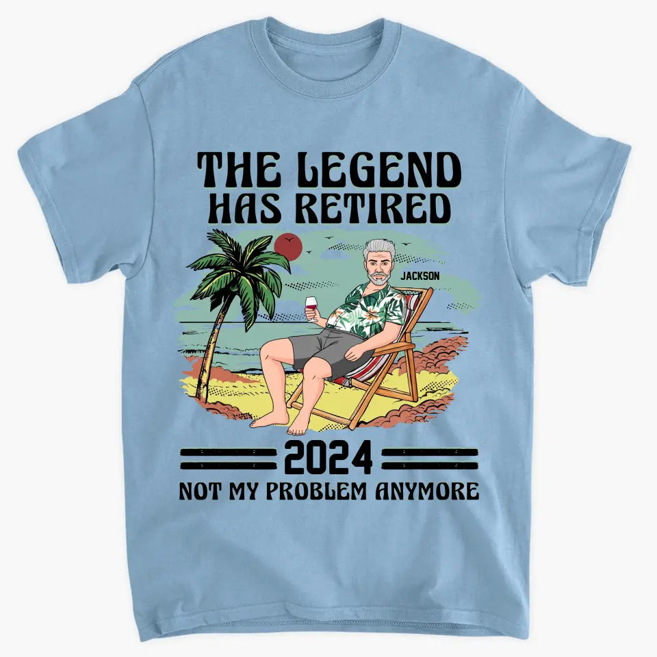 The Legend Has Retired - Personalized Custom T-shirt - Father's Day Gift For Dad, Grandpa