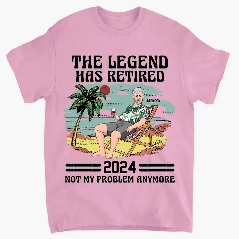 The Legend Has Retired - Personalized Custom T-shirt - Father's Day Gift For Dad, Grandpa