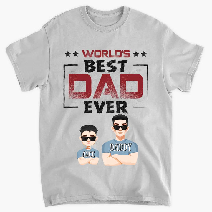 Word's Best Dad Ever - Personalized Custom T-shirt - Father's Day Gift For Dad, Grandpa