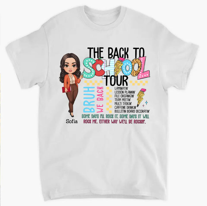 The Back To School Tour - Personalized Custom T-Shirt - Teacher's Day, Appreciation Gift For Teacher