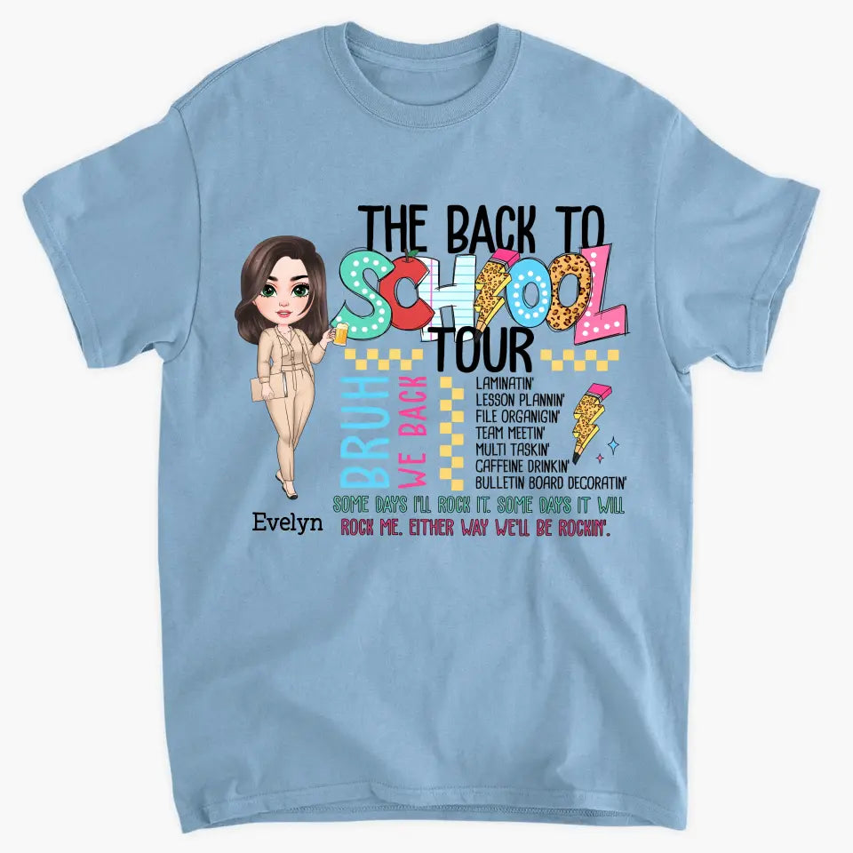 The Back To School Tour - Personalized Custom T-Shirt - Teacher's Day, Appreciation Gift For Teacher