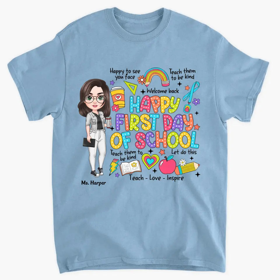 Teach Them To Be Kind - Personalized Custom T-Shirt - Teacher's Day, Appreciation Gift For Teacher