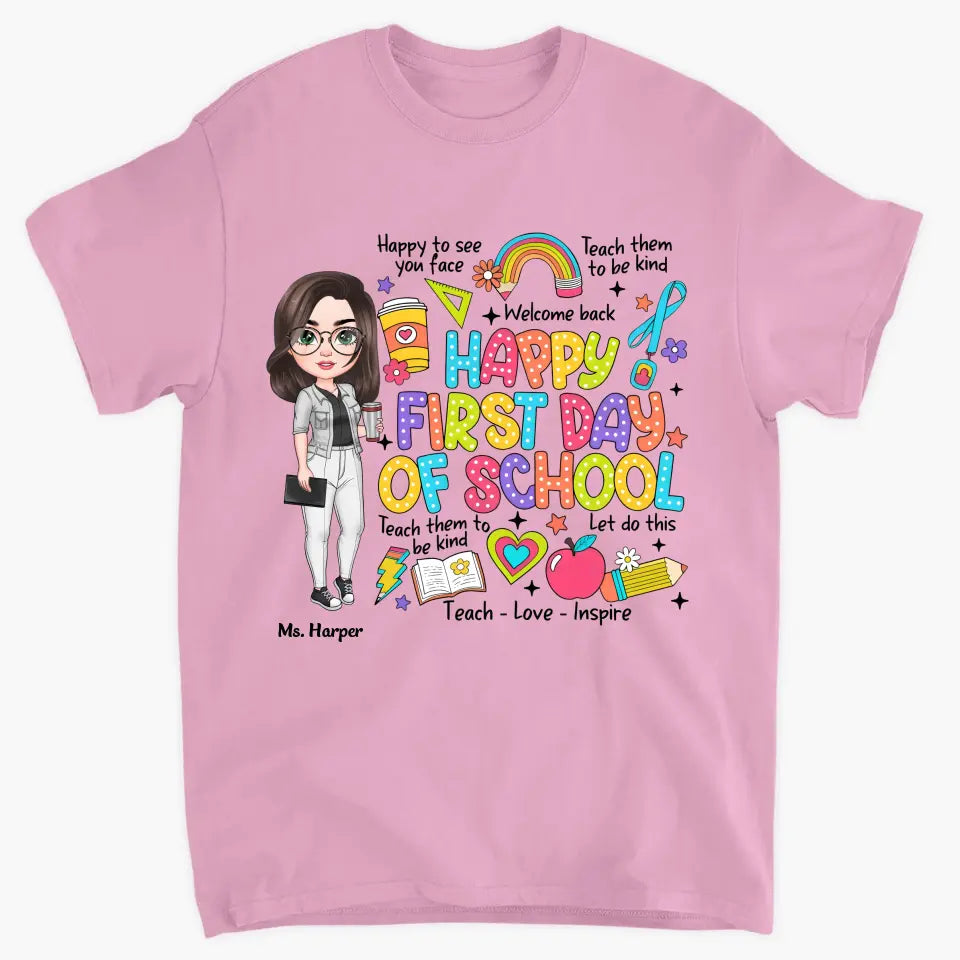 Teach Them To Be Kind - Personalized Custom T-Shirt - Teacher's Day, Appreciation Gift For Teacher