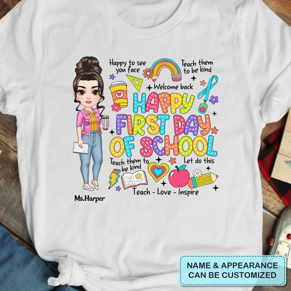 Teach Them To Be Kind - Personalized Custom T-Shirt - Teacher's Day, Appreciation Gift For Teacher