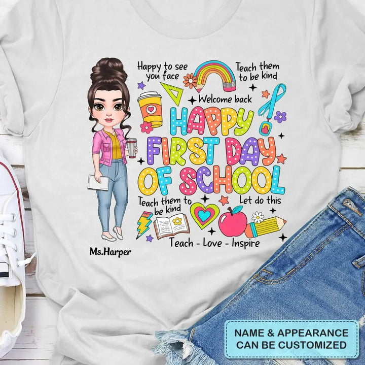 Teach Them To Be Kind - Personalized Custom T-Shirt - Teacher's Day, Appreciation Gift For Teacher