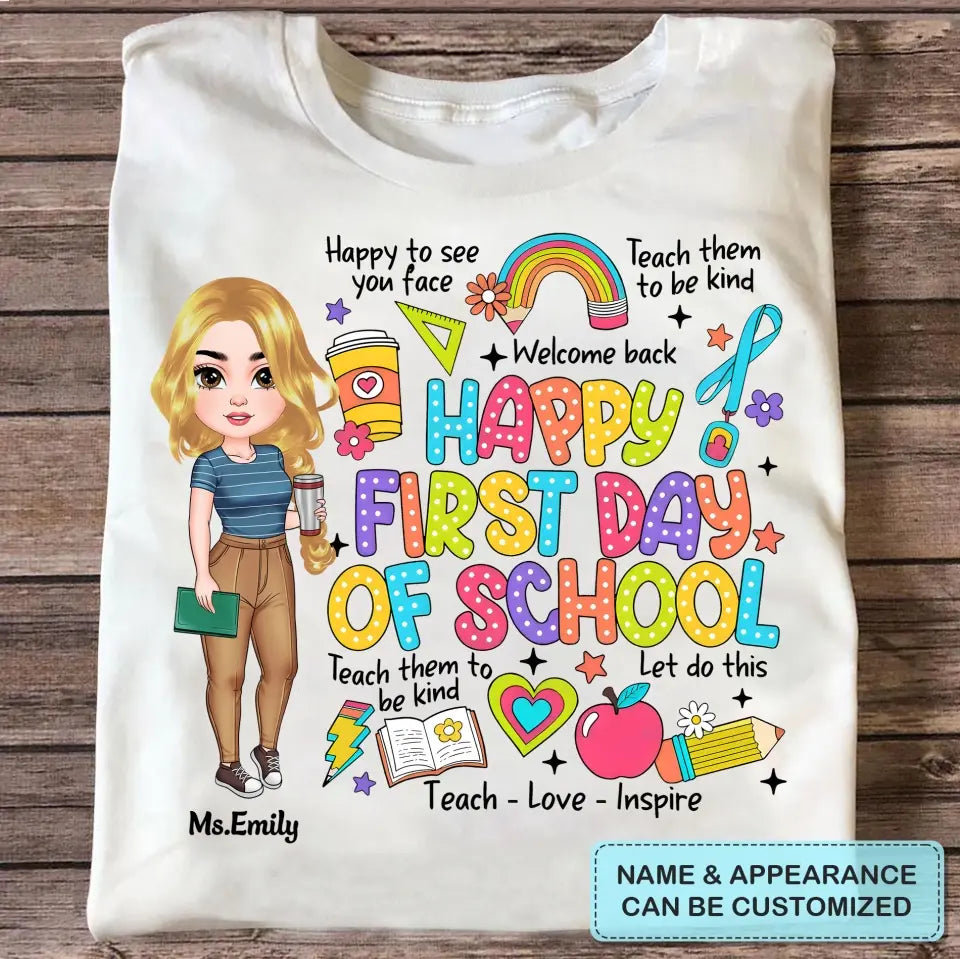 Teach Them To Be Kind - Personalized Custom T-Shirt - Teacher's Day, Appreciation Gift For Teacher