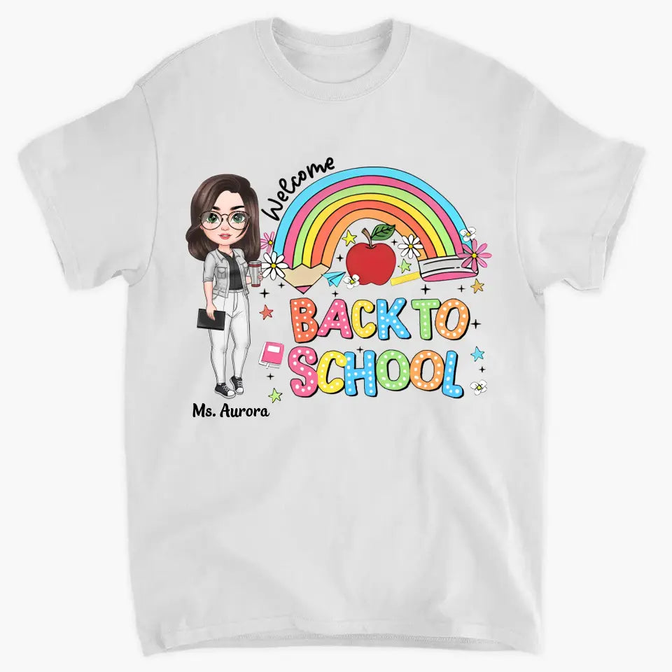 Back To School Colorful Pencil - Personalized Custom T-Shirt - Teacher's Day, Appreciation Gift For Teacher