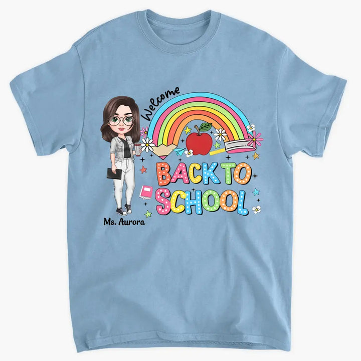 Back To School Colorful Pencil - Personalized Custom T-Shirt - Teacher's Day, Appreciation Gift For Teacher