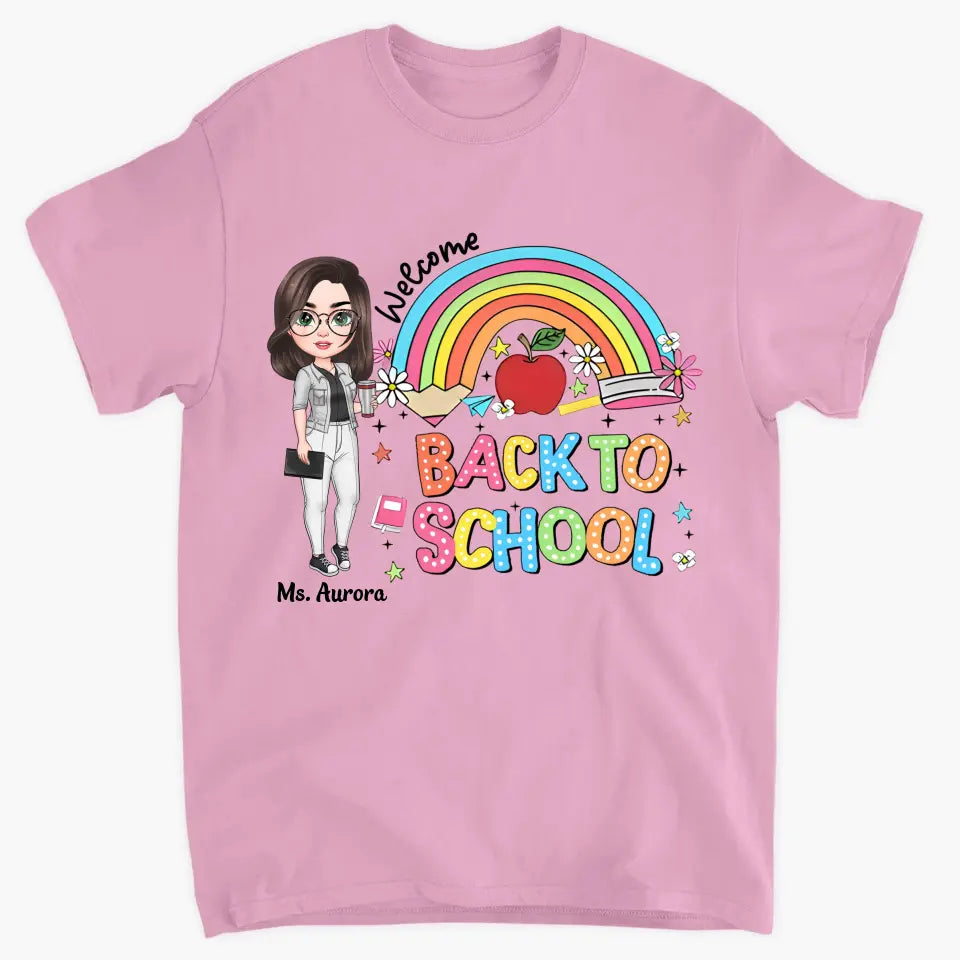 Back To School Colorful Pencil - Personalized Custom T-Shirt - Teacher's Day, Appreciation Gift For Teacher