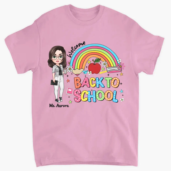 Back To School Colorful Pencil - Personalized Custom T-Shirt - Teacher's Day, Appreciation Gift For Teacher