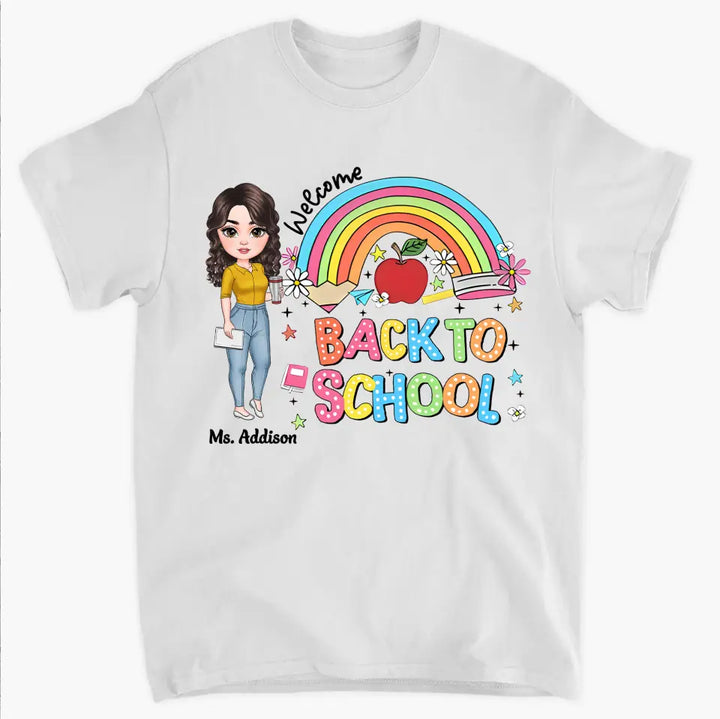 Back To School Colorful Pencil - Personalized Custom T-Shirt - Teacher's Day, Appreciation Gift For Teacher
