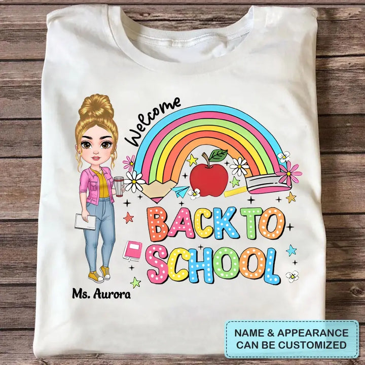 Back To School Colorful Pencil - Personalized Custom T-Shirt - Teacher's Day, Appreciation Gift For Teacher