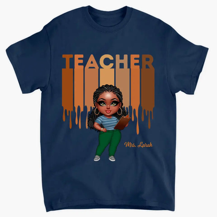 Black Teacher Life - Personalized Custom T-shirt - Teacher's Day, Appreciation Gift For Teacher