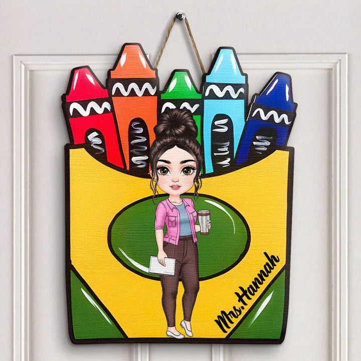 Teacher's Classroom - Personalized Custom Door Sign - Teacher's Day, Appreciation Gift For Teacher