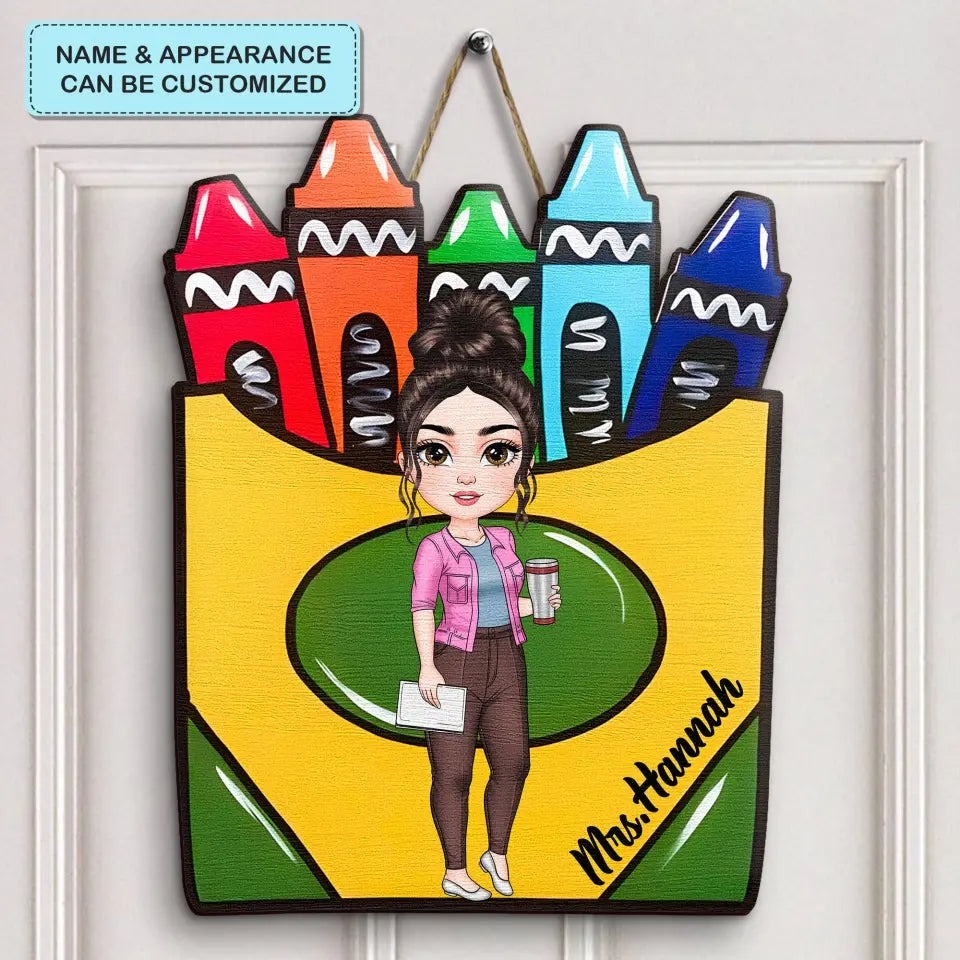 Teacher's Classroom - Personalized Custom Door Sign - Teacher's Day, Appreciation Gift For Teacher