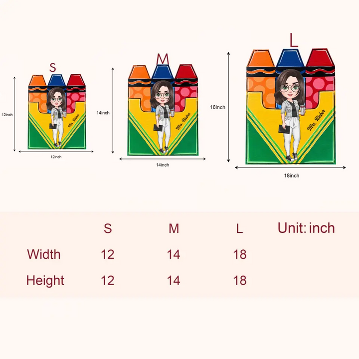 Welcome To My Crayons Classroom - Personalized Custom Door Sign - Teacher's Day, Appreciation Gift For Teacher