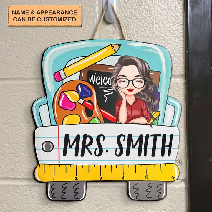 Teacher Life - Personalized Custom Door Sign - Teacher's Day, Appreciation Gift For Teacher