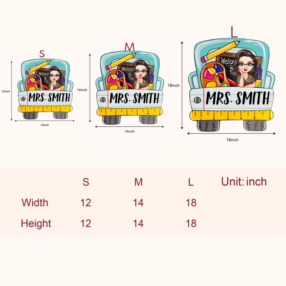 Teacher Life - Personalized Custom Door Sign - Teacher's Day, Appreciation Gift For Teacher