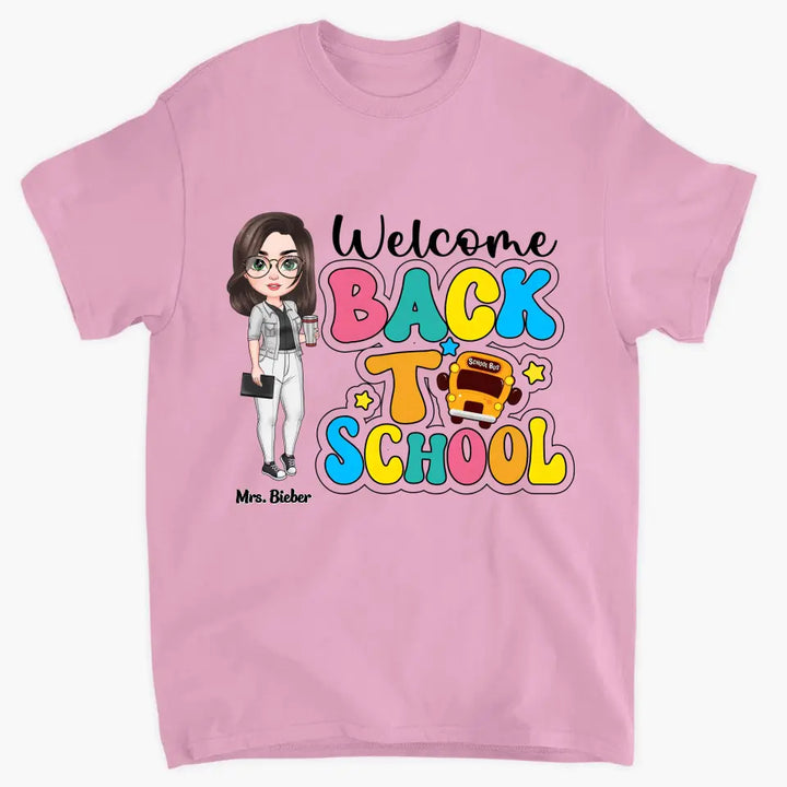Welcome Back To School Retro - Personalized Custom T-Shirt - Teacher's Day, Appreciation Gift For Teacher