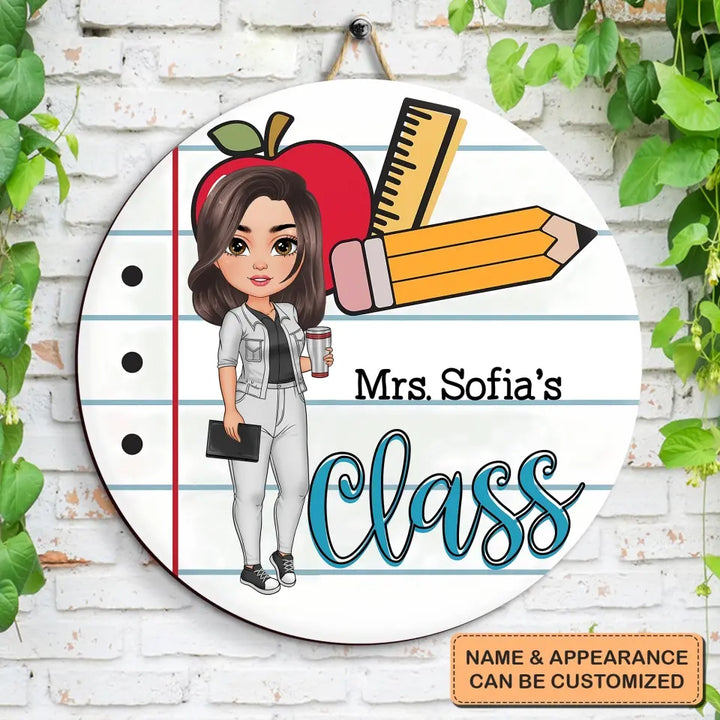 Welcome To My Classroom - Personalized Custom Door Sign - Teacher's Day, Appreciation Gift For Teacher