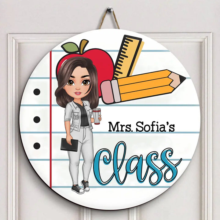 Welcome To My Classroom - Personalized Custom Door Sign - Teacher's Day, Appreciation Gift For Teacher