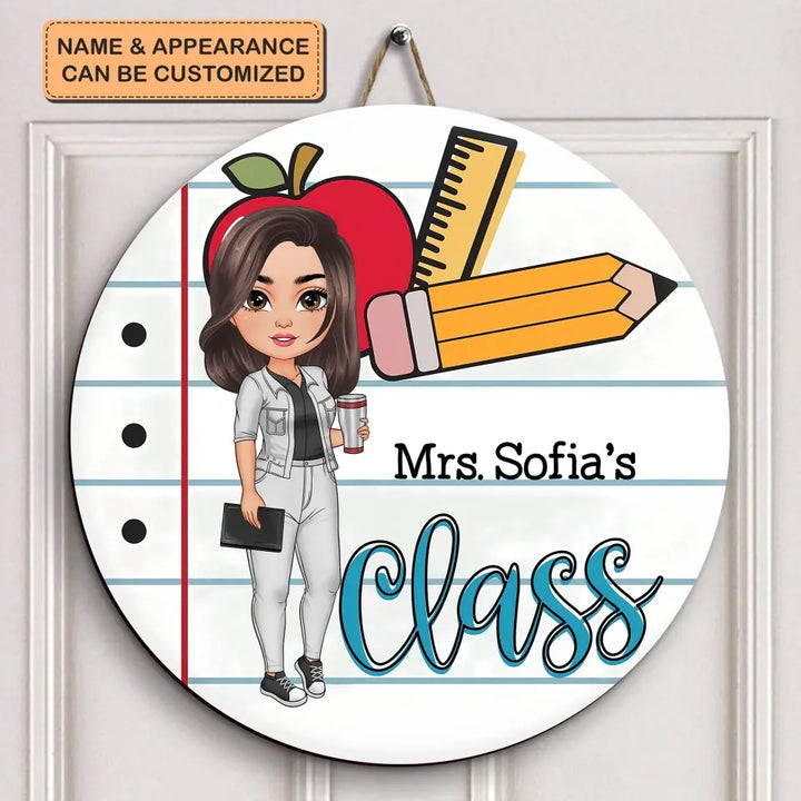 Welcome To My Classroom - Personalized Custom Door Sign - Teacher's Day, Appreciation Gift For Teacher