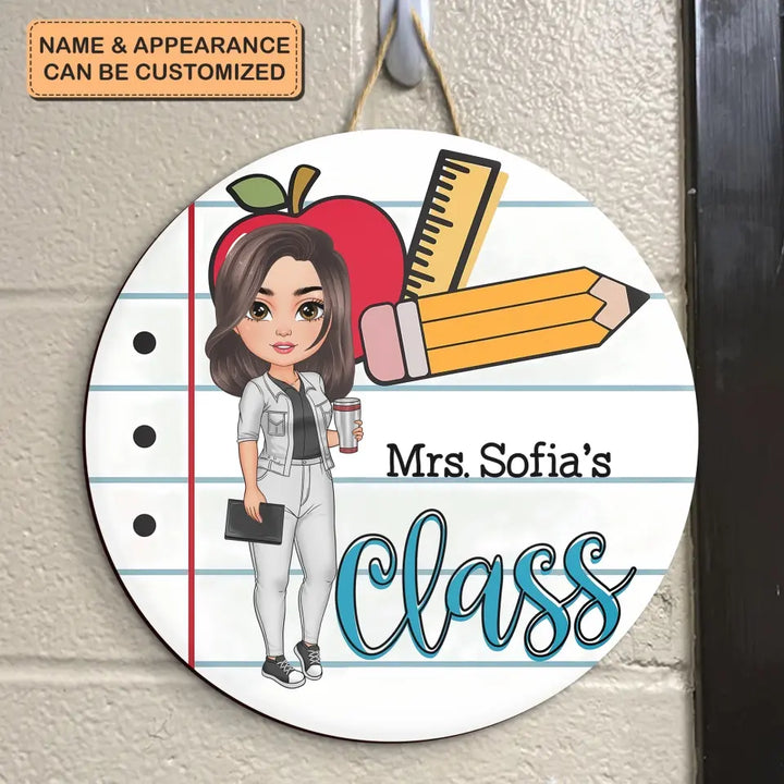 Welcome To My Classroom - Personalized Custom Door Sign - Teacher's Day, Appreciation Gift For Teacher