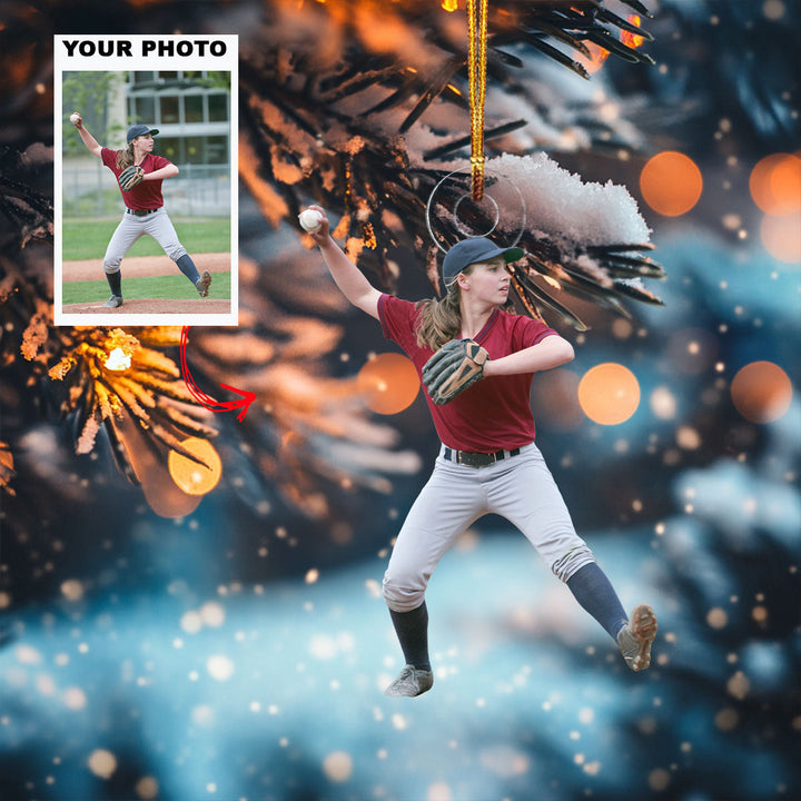 Strike Star - Personalized Photo Mica Ornament - Christmas Gift For Sport Players, Sport Lovers