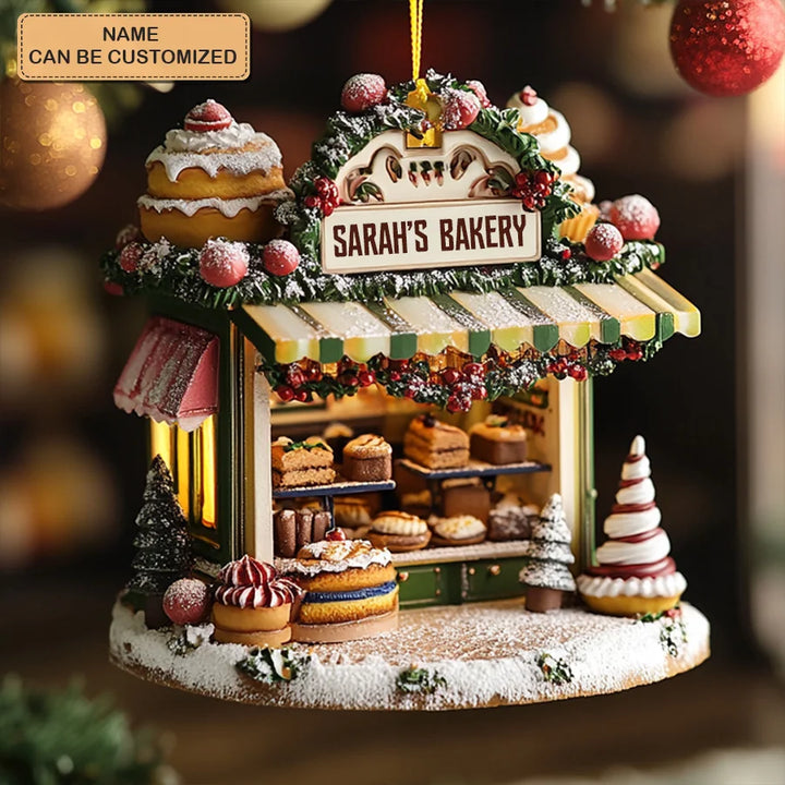 Cozy Bakery Personalized Custom Mica Ornament Gift For Bakers, Bakery Lovers