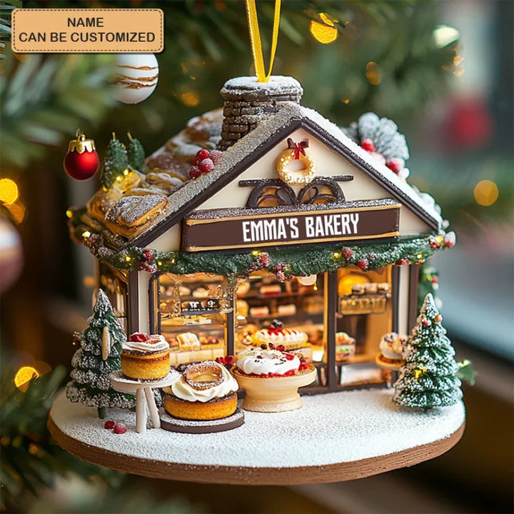Frosted Delights Personalized Custom Mica Ornament Gift For Bakers, Bakery Lovers