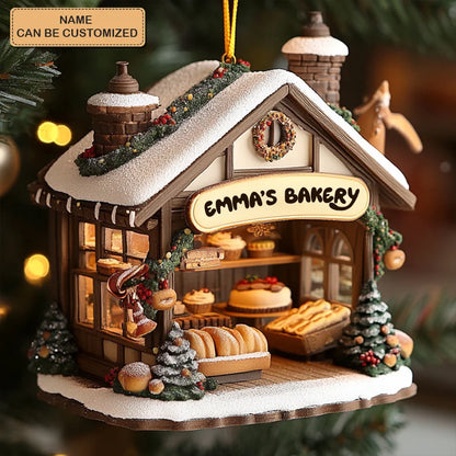 Hearth Loaves Personalized Custom Mica Ornament Gift For Bakers, Bakery Lovers