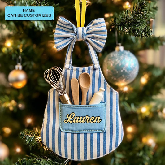 Baking Bliss Personalized Custom Mica Ornament Gift For Chefs, Cooking Lovers