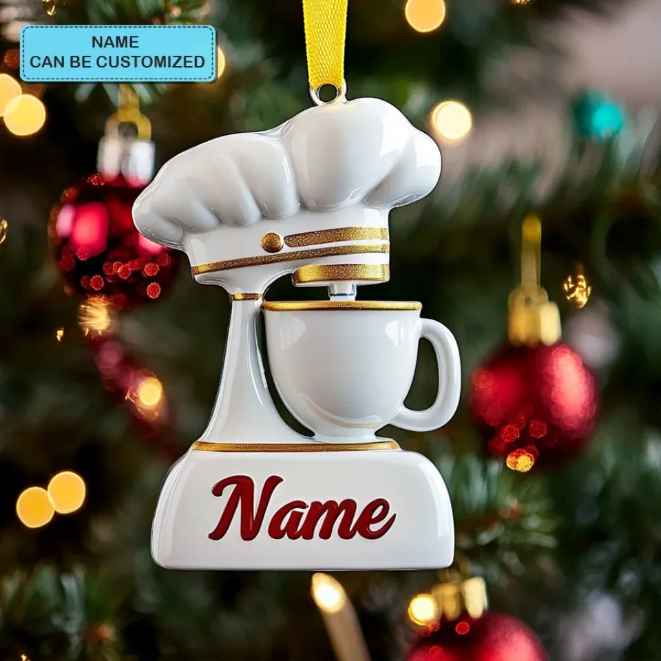Chef Delight Personalized Custom Mica Ornament Gift For Chefs, Cooking Lovers 2