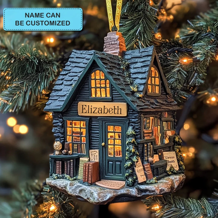 The Luminary Lounge - Personalized Mica Ornament - Gift For Bookish Lovers
