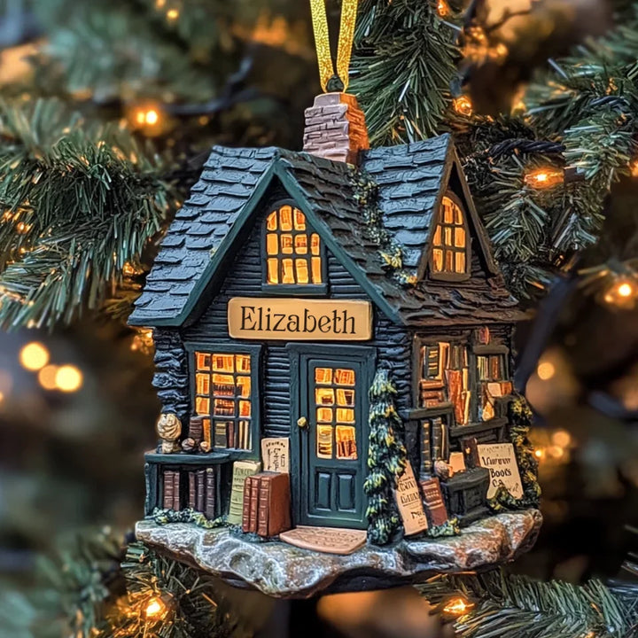mk_The Luminary Lounge - Personalized Mica Ornament - Gift For Bookish Lovers