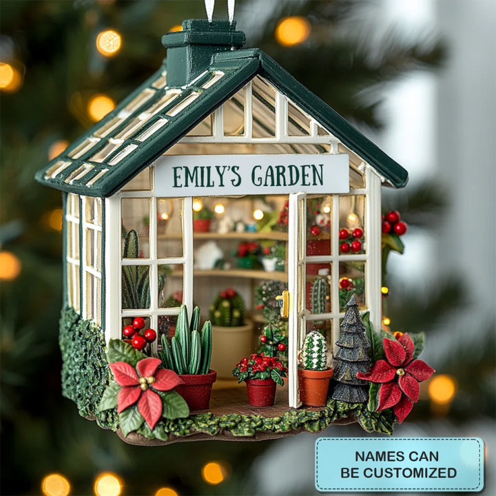 Blooming Retreat - Personalized Mica Ornament - Gift For Gardeners, Gardening Lovers