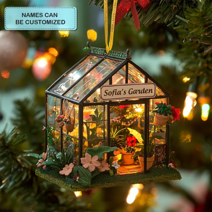 mk_Garden Haven - Personalized Mica Ornament - Gift For Gardeners, Gardening Lovers