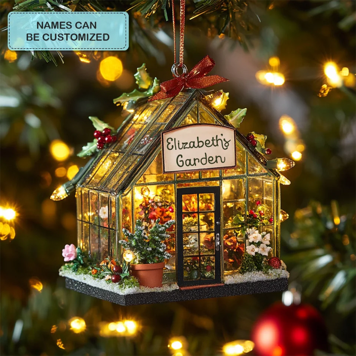 Miniature Eden - Personalized Mica Ornament - Gift For Gardeners, Gardening Lovers