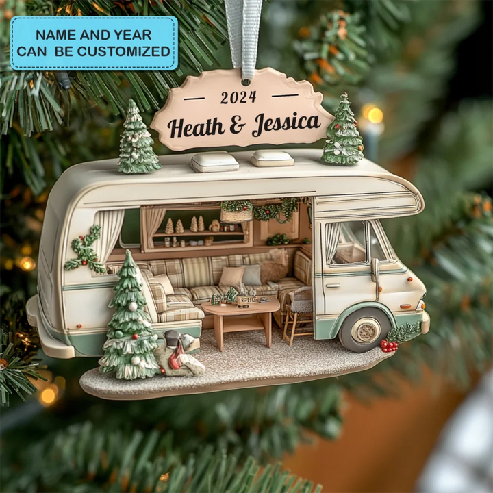 VanLife Dreams - Personalized Mica Ornament - Gift For Couple, Wife, Husband, Boyfriend, Girlfriend, Camping Lovers