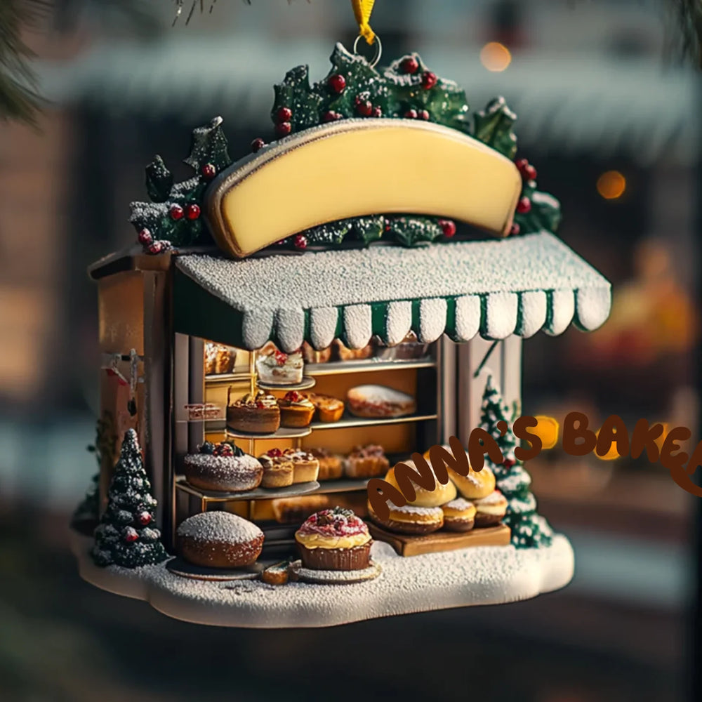 mk_Frosty Fiction Front - Personalized Mica Ornament - Gift For Bookish Lovers