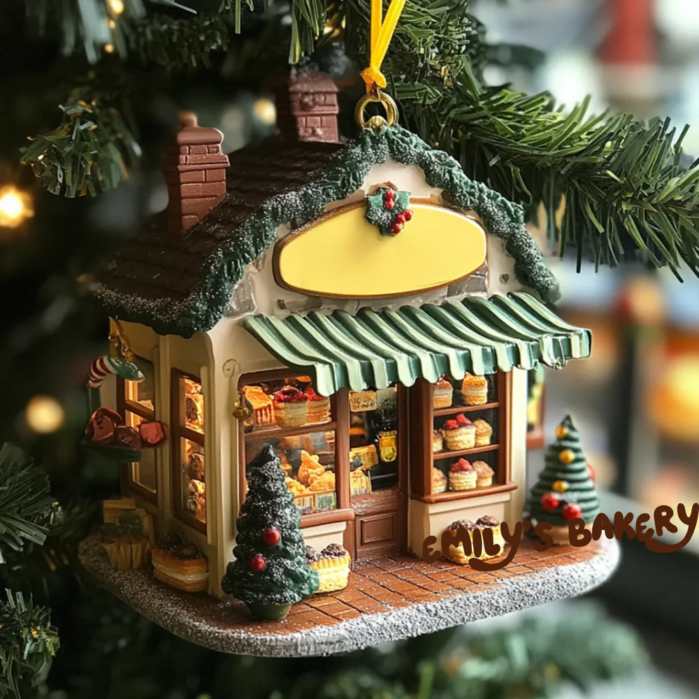 mk_Frosty Fiction Front - Personalized Mica Ornament - Gift For Bookish Lovers