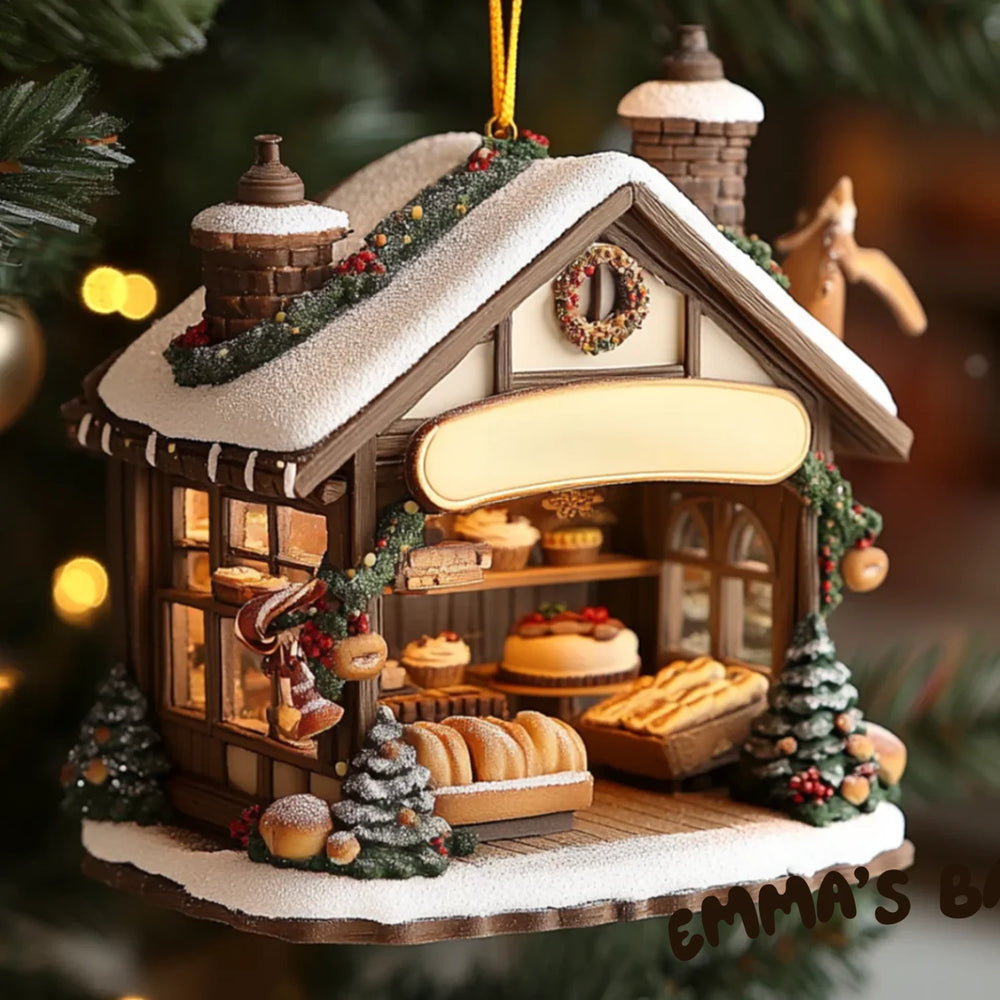 mk_Frosty Fiction Front - Personalized Mica Ornament - Gift For Bookish Lovers