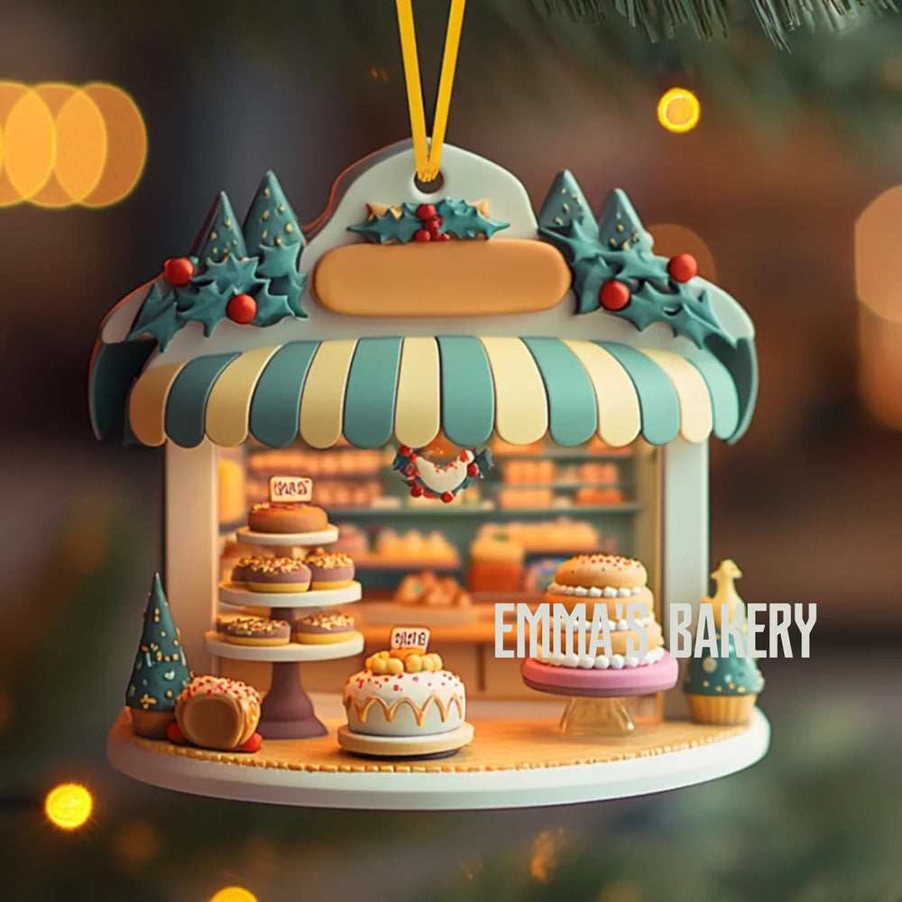 mk_Frosty Fiction Front - Personalized Mica Ornament - Gift For Bookish Lovers