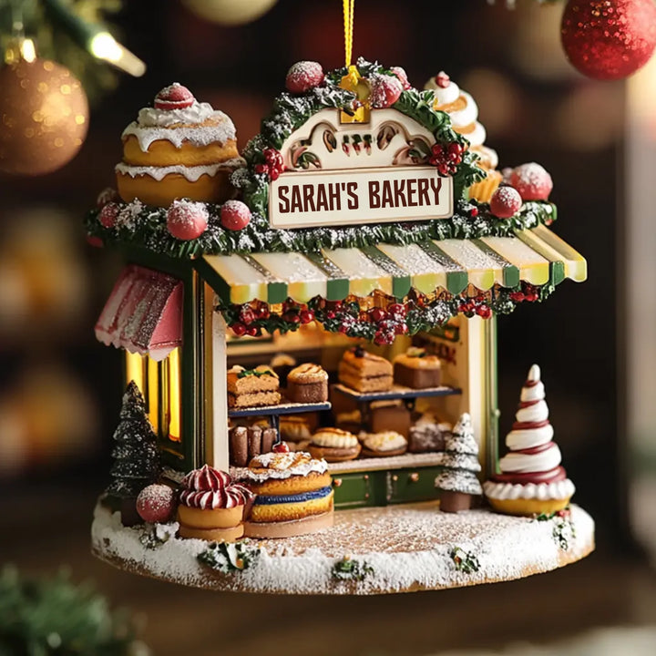 mk_Frosty Fiction Front - Personalized Mica Ornament - Gift For Bookish Lovers