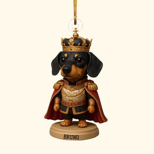 Regal Dog - Personalized Photo Mica Ornament - Christmas Gift for Family Members, Dog Lovers AGCHT001